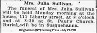 Sullivan, Mrs.Julia